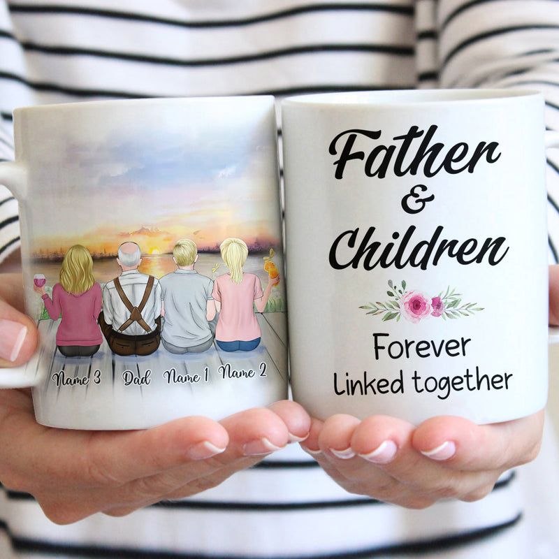 Father And Children Forever Linked Together Ceramic Mug TL290401US