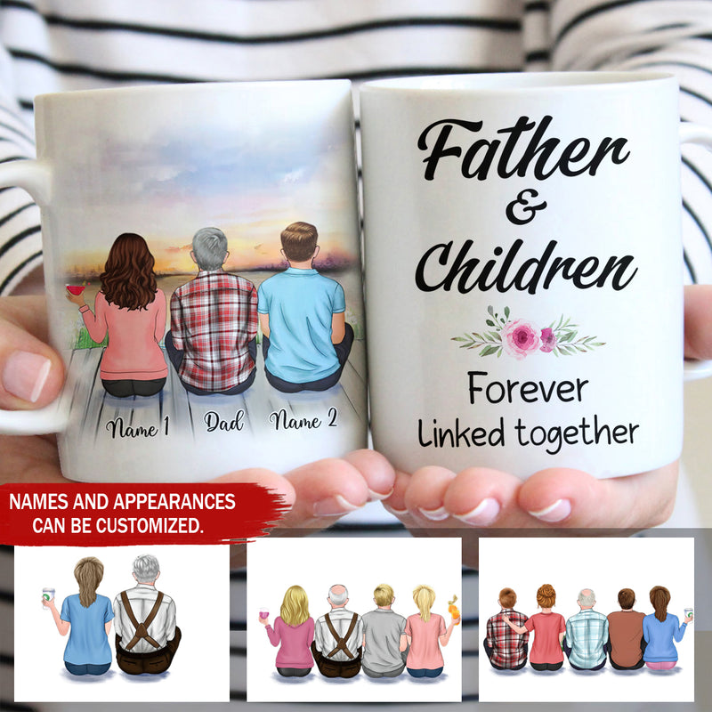 Father And Children Forever Linked Together Ceramic Mug TL290401US