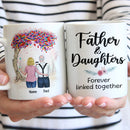 Father and Daughters Forever Linked Together Ceramic Mug TL040501