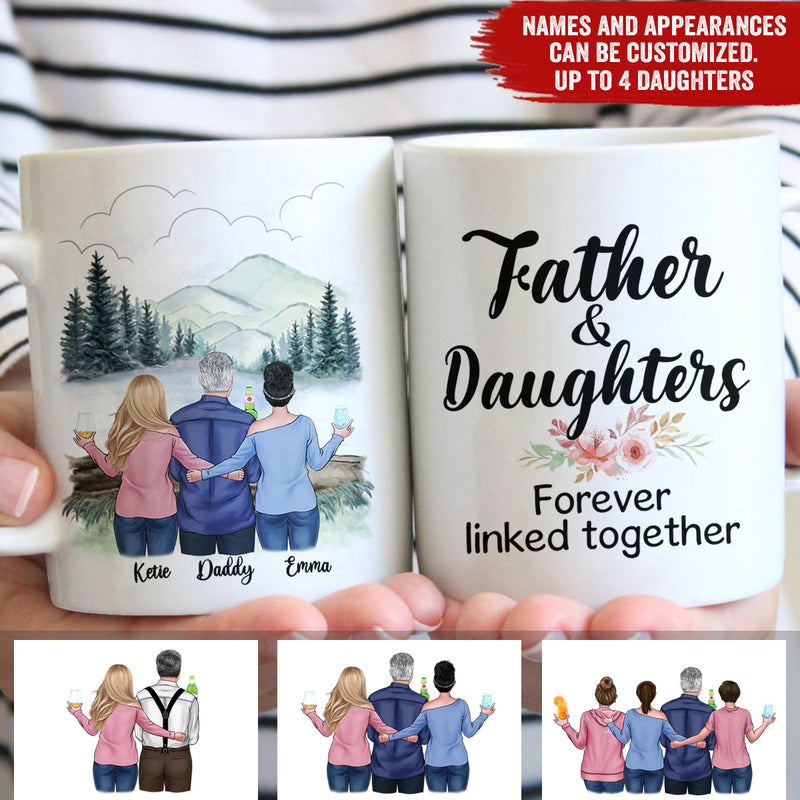 Personalized Father And Daughters Ceramic Mug TN040501DUS