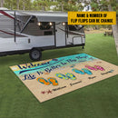 Personalized Beach House Better In Flip Flops Patio Mat HN290802RG