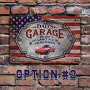 Garage Personalized Rustic American Flag Metal Sign TL190806Y