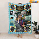 Personalized Custom Photo Graduation Sherpa Fleece Blanket Graduation Gift HM13022301BF