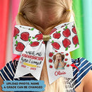 Upload Photo Personalized First Day Of School Apple Hairbow TL160801Y
