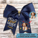 Upload Photo Personalized Hello First Grade, Let's Do This Back to School Hairbow HN050801HB