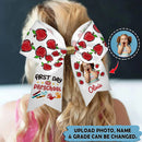 Upload Photo Personalized First Day Of School Apple Hairbow TL160801Y