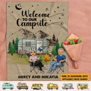 Personalized Home Is Where You Park It Camping Sherpa Fleece Blanket HN150901BF