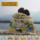 Personalized Home Is Where You Park It Camping Sherpa Fleece Blanket HN150901BF