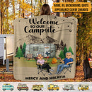 Personalized Home Is Where You Park It Camping Sherpa Fleece Blanket HN150901BF