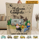 Personalized Home Is Where You Park It Camping Sherpa Fleece Blanket HN150901BF