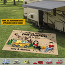 Personalized Happy Campers Patio Mat HN060902RG