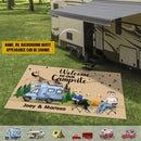 Personalized Happy Campers Patio Mat HN060902RG
