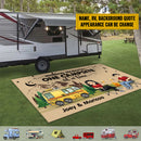 Personalized Happy Campers Patio Mat HN060902RG