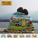 Personalized Happy Campers Camping Sherpa Fleece Blanket HN071001BF