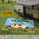 Personalized Welcome To Our Campsite Camping Patio Mat HN170901RG