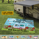 Personalized Welcome To Our Campsite Camping Patio Mat HN170901RG