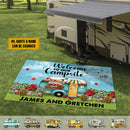 Personalized Happy Campers Patio Mat HN080902RG