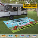 Personalized Welcome To Our Campsite Camping Patio Mat HN170901RG