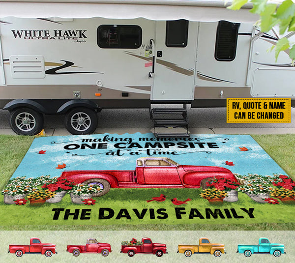 Personalized Drive Slow Drunk Campers Matter Camping Patio Rug HN170902RG