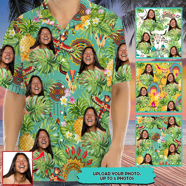 Upload Photo Native American High Quality Unisex Hawaiian Shirt For Men And Women TL040802Y