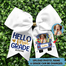 Upload Photo Personalized Hello First Grade Hairbow HN100803HB