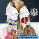 Upload Photo Personalized Hello First Grade Hairbow HN080802HB