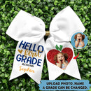 Upload Photo Personalized Hello First Grade Hairbow HN080802HB
