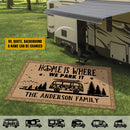 Personalized Home Is Where You Park It Camping Patio Mat HN290901RG