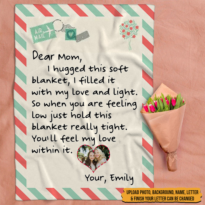 Personalized Letter To Mom Sherpa Fleece Blanket HN100901BF
