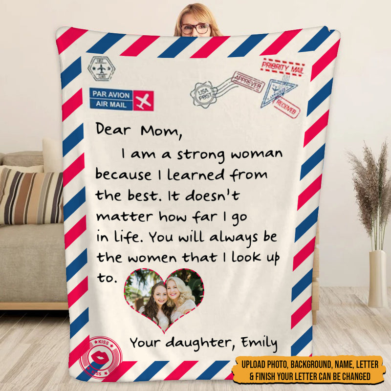 Personalized Letter To Mom Sherpa Fleece Blanket HN100901BF