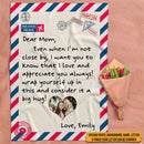 Personalized Letter To Mom Sherpa Fleece Blanket HN100901BF
