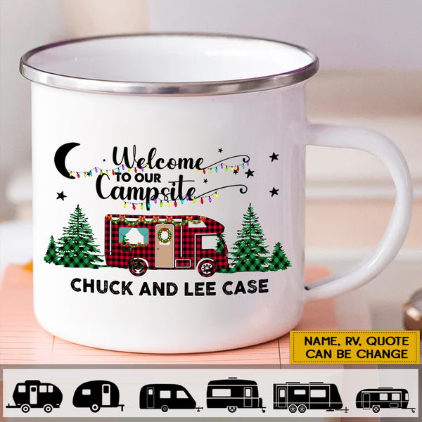 Personalized Making Memories One Campsite At A Time Christmas Campfire Mug HN090904MG