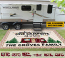 Personalized Making Memories Camping Christmas Patio Mat HN290803RG