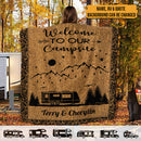 Personalized Making Memories One Campsite Camping Sherpa Fleece Blanket HN071003BF