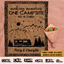 Personalized Making Memories One Campsite Camping Sherpa Fleece Blanket HN071003BF