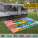 Personalized Home Is Where You Park It Camping Patio Mat HN210901RG