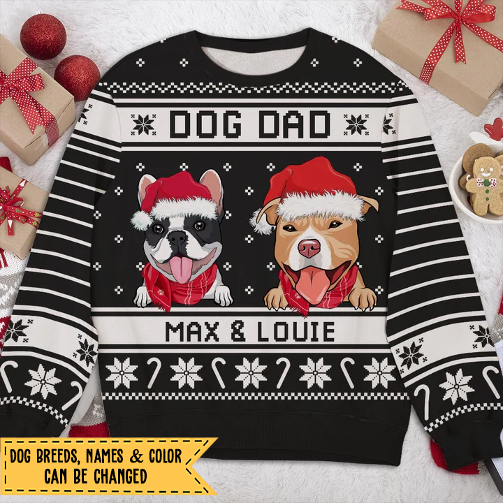Personalized Best Dog Parents Christmas Sweatshirt TL290901SS