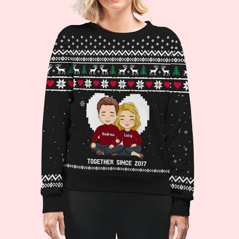 Personalized Couple Together Christmas Sweatshirt HM290901SS