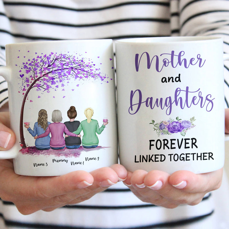 Mother and Daughters Forever Linked Together Ceramic Mug TL270402Y