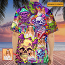 Mushroom Skull Upload Photo High Quality Unisex Hawaiian Shirt For Men And Women HN290702A