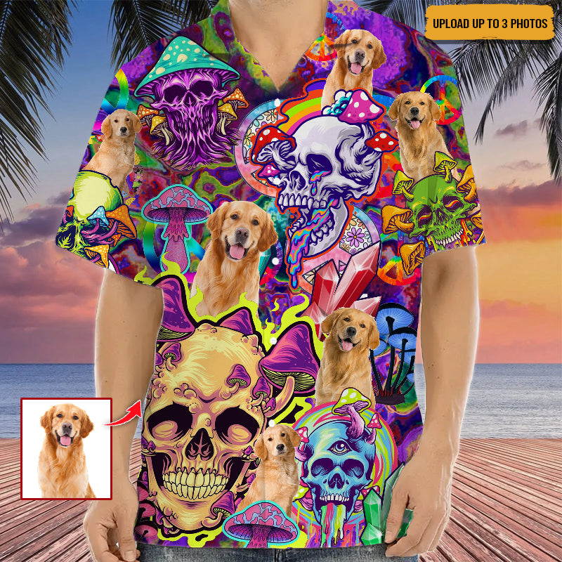 Mushroom Skull Upload Photo High Quality Unisex Hawaiian Shirt For Men And Women HN290702A