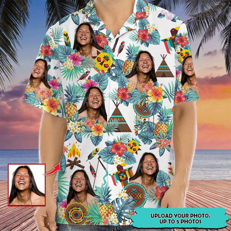 Upload Photo Native American High Quality Unisex Hawaiian Shirt For Men And Women TL030804Y