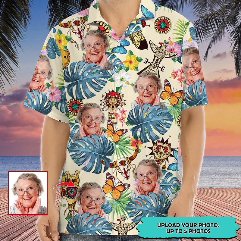 Upload Photo Native American High Quality Unisex Hawaiian Shirt For Men And Women TL030804Y