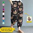 Personalized Custom Photo Dog Cat Casual Women Lounge Elastic Waist Pants HN311001EP
