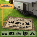 Personalized Camping Christmas Patio Mat TL230803RG