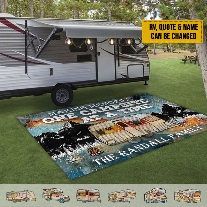 Personalized Drive Slow Drunk Campers Matter Camping Patio Mat HN160901RG