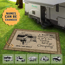 Personalized Camping Sketch Hold Your Hand Patio Mat TL220801Y