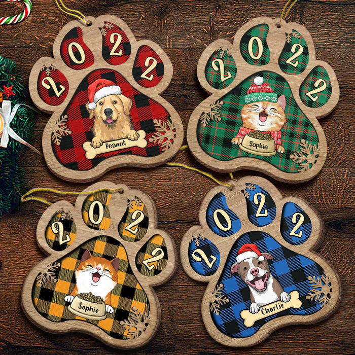 Personalized Christmas Paw Ornament TL060902OW