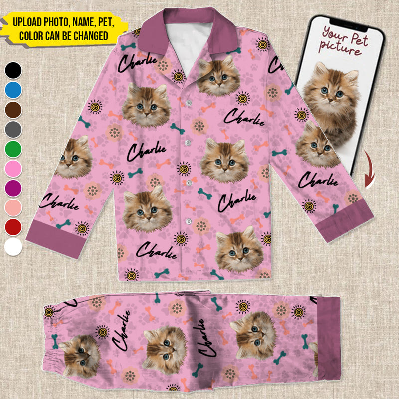 Personalized Custom Photo Dog Cat Christmas Pajamas HN281001PJ