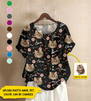 Personalized Custom Photo Dog Cat Casual O-Neck Short Sleeve T-Shirt HN311001OT